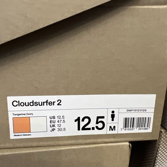 On Cloudsurfer 2 Tangerine Ivory Orange Running Sneaker 3MF10123126 Mens Sz 12.5 - Picture 9 of 9